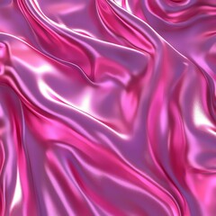 Fototapeta premium Pink silk texture with shiny, smooth folds creating a luxurious and elegant background.