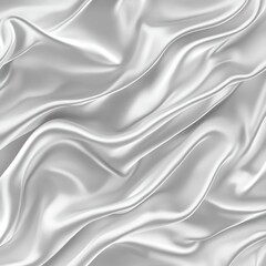 Smooth and elegant white silk texture with flowing waves and gentle folds in close-up view.