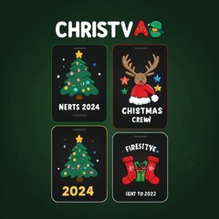 Modern Christmas Crew 2024 Shirt, Minimal Tree Design and Stylish Lettering, Family Holiday Gift