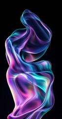 Smooth Curved Light Streaks in Blue and Purple