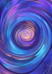 Ethereal Light Swirls and Gradient Waves in Blue and Violet