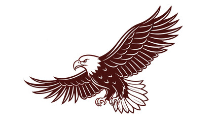 Obraz premium Majestic Bald Eagle isolated on white