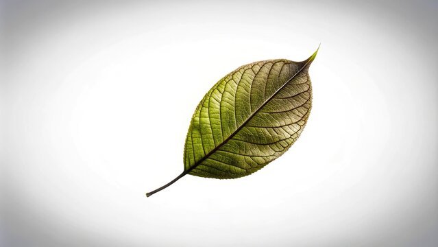 Silhouette of Antidesma bunius leaves isolated on white background