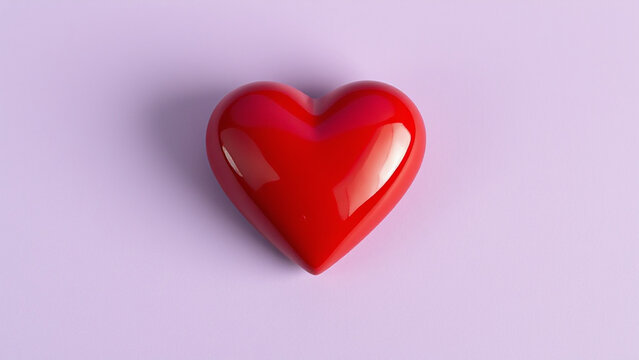 Heart Feve: A delicate, heart-shaped feve in glossy ceramic, placed centrally on a white background; the lighting enhances its curves and softness