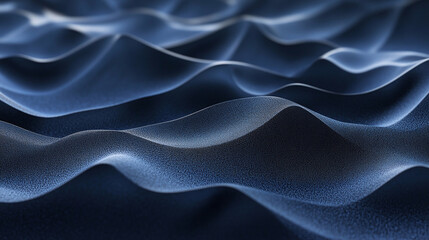 Obraz premium Abstract Blue Wave Pattern Smooth, Textured 3D Render