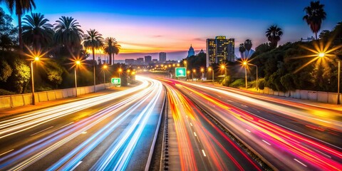 California Driver's License Long Exposure Photography: Blurred Motion, Night Lights, Highway, Golden State