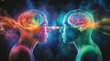 Connection of Minds in a Cosmic Sea