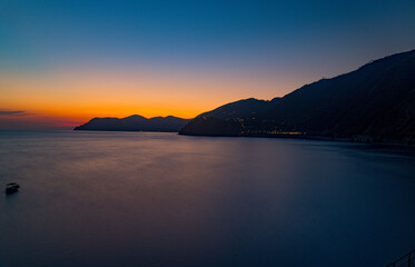 sunset over the sea