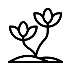 Spring Tulip line icon