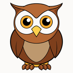 Photo of an Owl Bird Isolated on White Background - High-Quality Wildlife Photography.