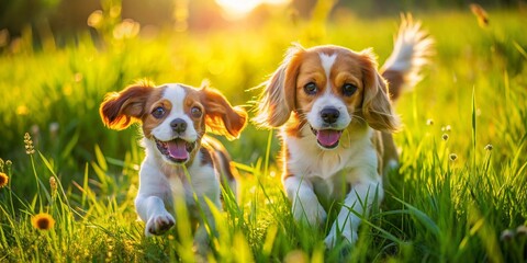 Cavalier King Charles Spaniel Beagle Mix Puppy Aerial Photography - Cute Dog Breed Photoshoot