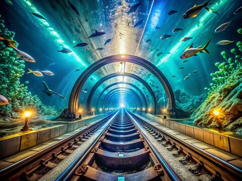 Channel Tunnel Underwater: Exploring the Engineering Marvel Beneath the Sea - Dramatic Photos