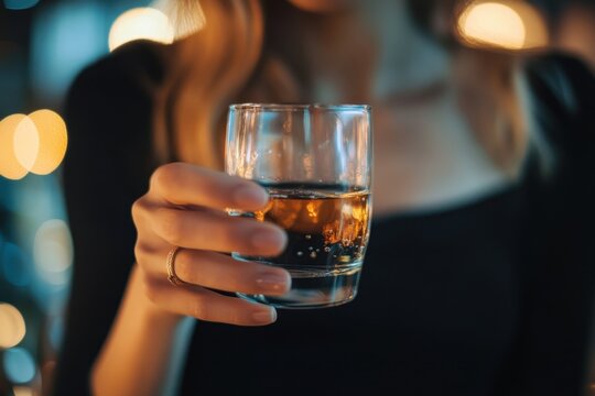 Grasping a soju glass