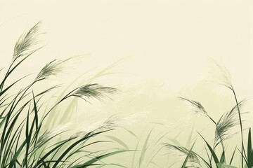 Obraz premium Green backdrop with Japanese grass