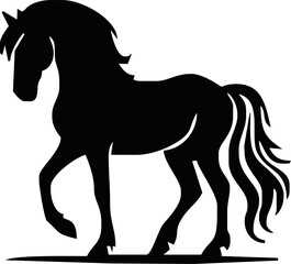Obraz premium Silhouette Of Horse running Vector
