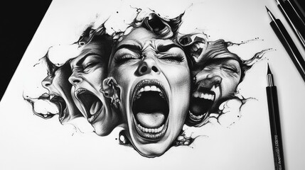 The Scream - A Graphite Drawing