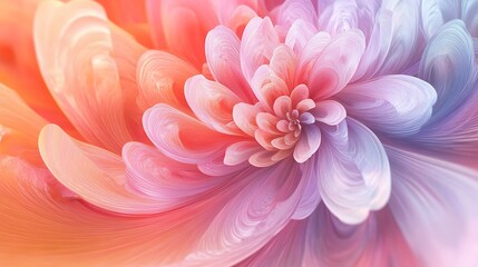 Fototapeta premium Calming Rhythms Illustration Featuring Soft Waves and Harmonious Abstract Patterns