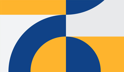 Blue and yellow abstract geometric background vector illustration