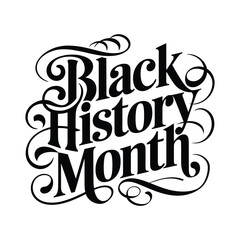 Black History Month Typography Design