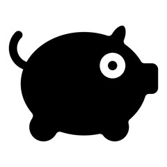 Piggy Bag Vector, Icon Or Logo Sign Isolated Symbol Illustration Glyph Icon