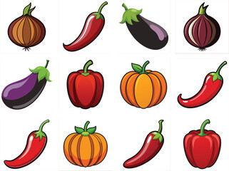 set of vegetables