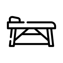 massage table line icon