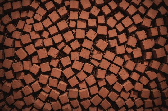 firebrick color rough textured background with copy space, background for wallpaper, minimal flat lay.