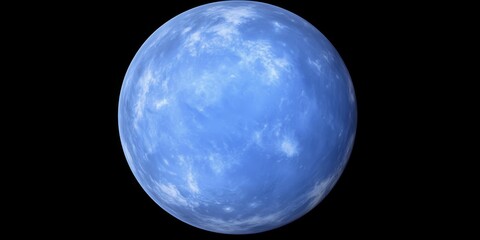 Fototapeta premium Blue Planet Earth like Orb in Space Clouds Atmosphere