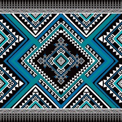 American ethnic tribal fabric pattern blends geometric styles with the rich heritage of ethnic tribal civilizations. The intricate design reflects a timeless beauty, creating a unique and ethnic  