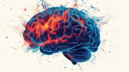 Vibrant and Fiery Cerebral Explosion of Creativity and Innovation