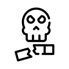 Skull line icon