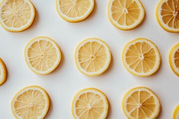 Fototapeta premium Lemon tea against a light backdrop