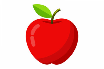 red apple isolated on white