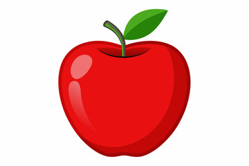 red apple isolated on white