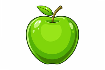 green apple isolated on white