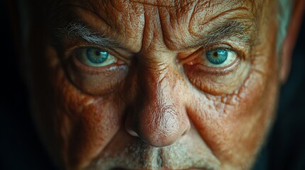 A Close Up Of An Elderly Mans Face Showing Age And Wrinkles