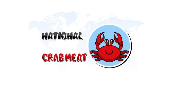 national crabmeat day motion video, ideal for national crabmeat day celebration