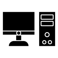 Technology icons glyph images of various forms of electronic technology products