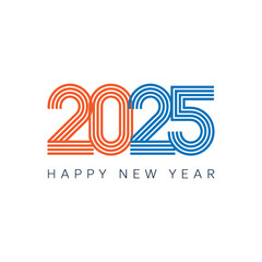 Happy New Year 2025 Template Design,