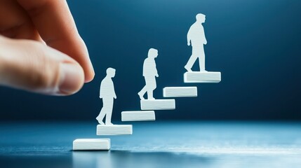 A visualization of the coaching process with a diagram illustrating the steps in career coaching