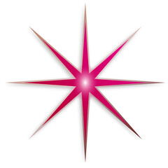 Christmas star ornament, pink.