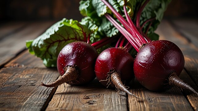 Fresh organic beet, beetroot. Grey rustic wooden background. Close up.