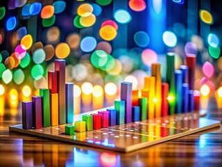 Data Analytics Visualization: Miniature Tilt-Shift Photography of Charts & Graphs