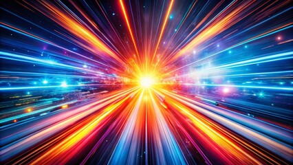 Dazzling Speed Blast: Sci-Fi Warp Energy Aerial Photography