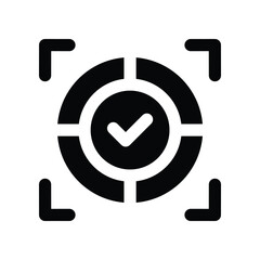 Goal icon. vector glyph icon for your website, mobile, presentation, and logo design.