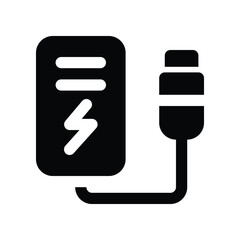 Power Bank icon. vector glyph icon for your website, mobile, presentation, and logo design.