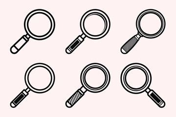 Magnifying Glass Lupa Loupe Lupe Vector Drawing Silhouette Art Illustration