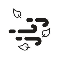 Wind  glyph icon with white background vector stock illustration