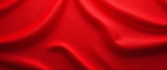Elegant red silk and satin fabric with smooth texture and luxurious shine