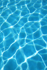 Blue Water Surface with Clear Texture and Reflection